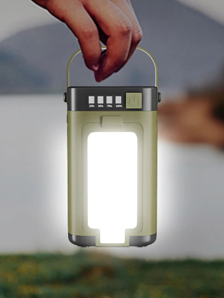 Solar Rechargeable Camping Lantern Foldable LED Light Waterproof Portable