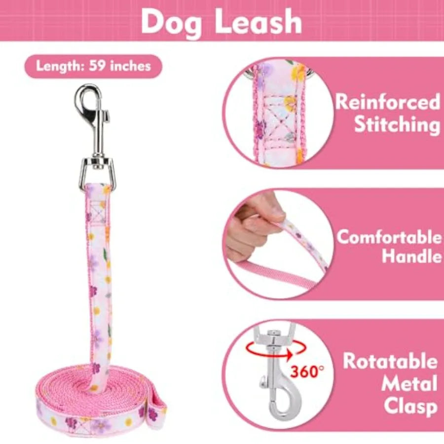 Dog Harness Leash Set Step In Adjustable NoChoke Mesh Vest
