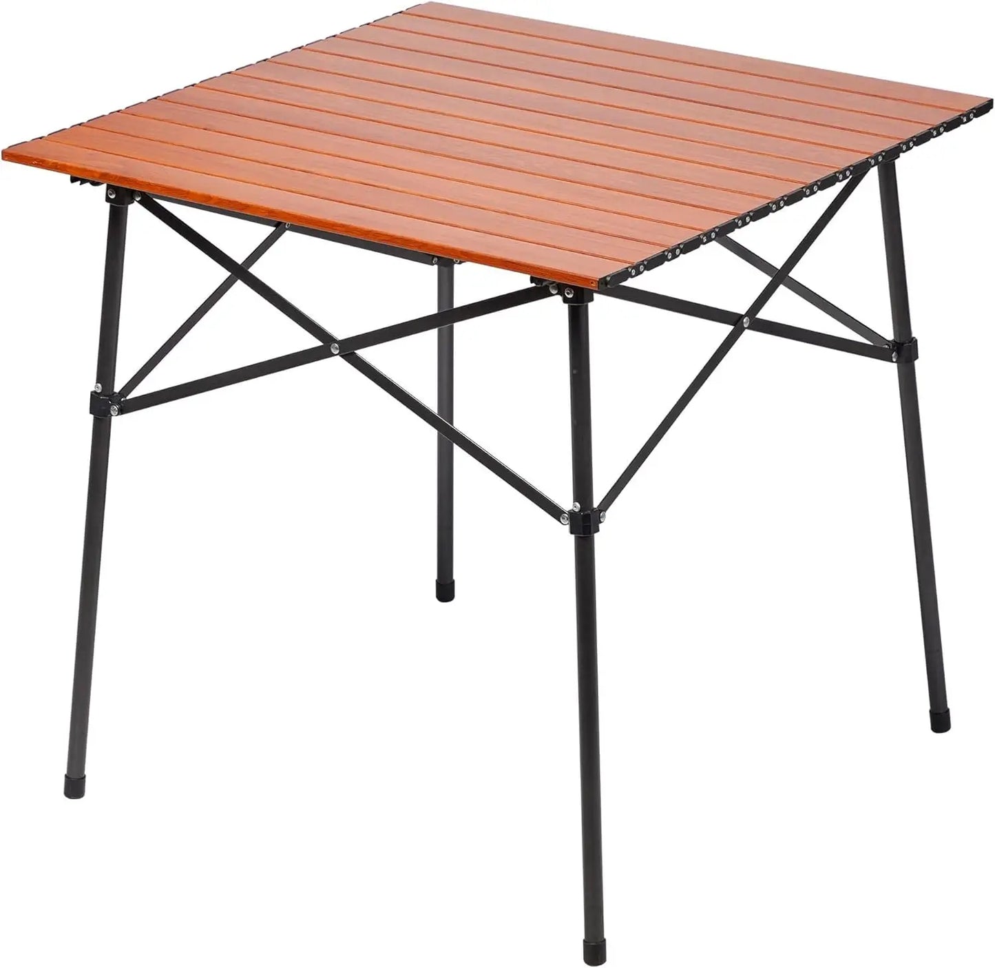 Lightweight Folding Square Table Roll Up Top For Camping