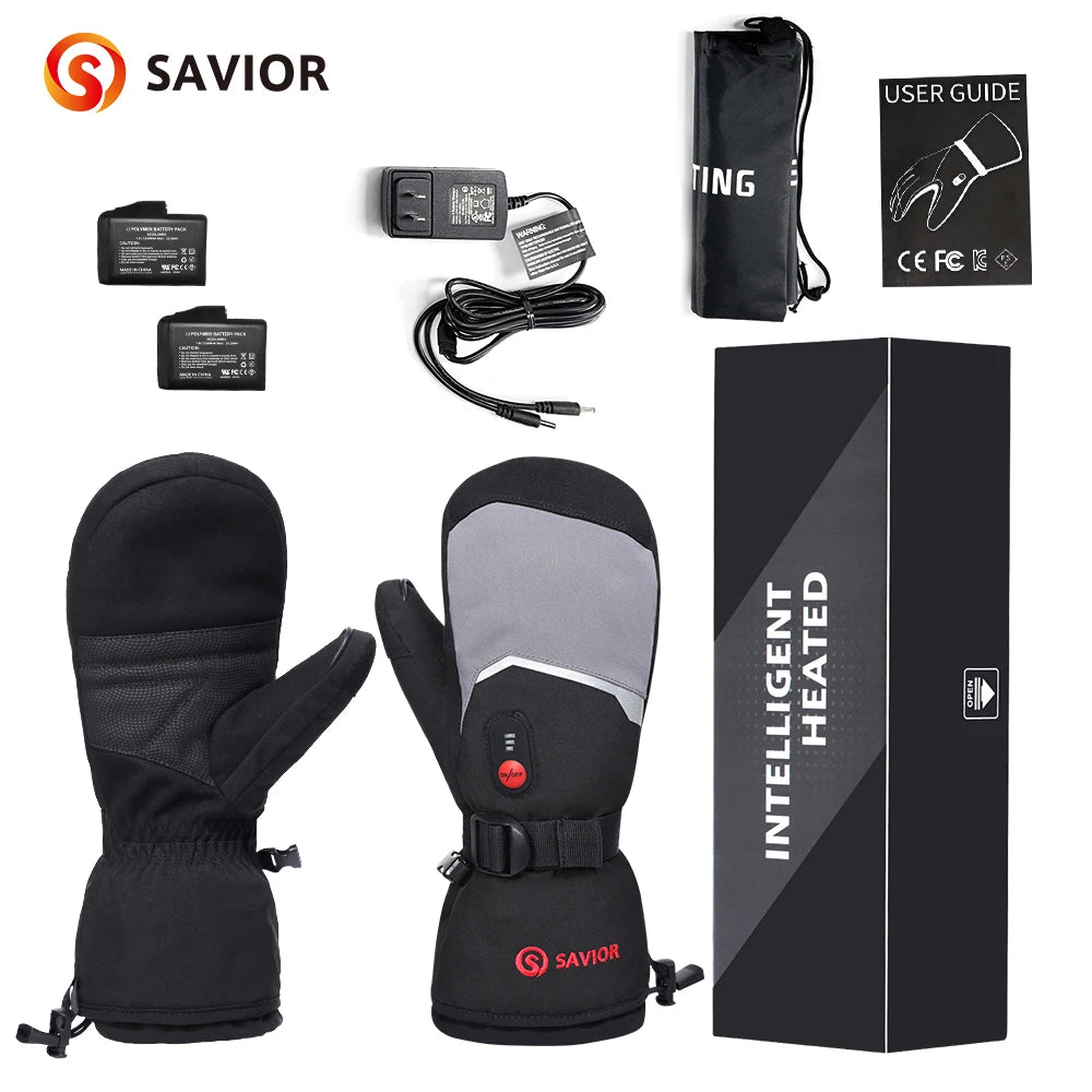 Snow Deer Electric Heated Gloves Thermal Waterproof Rechargeable For Winter