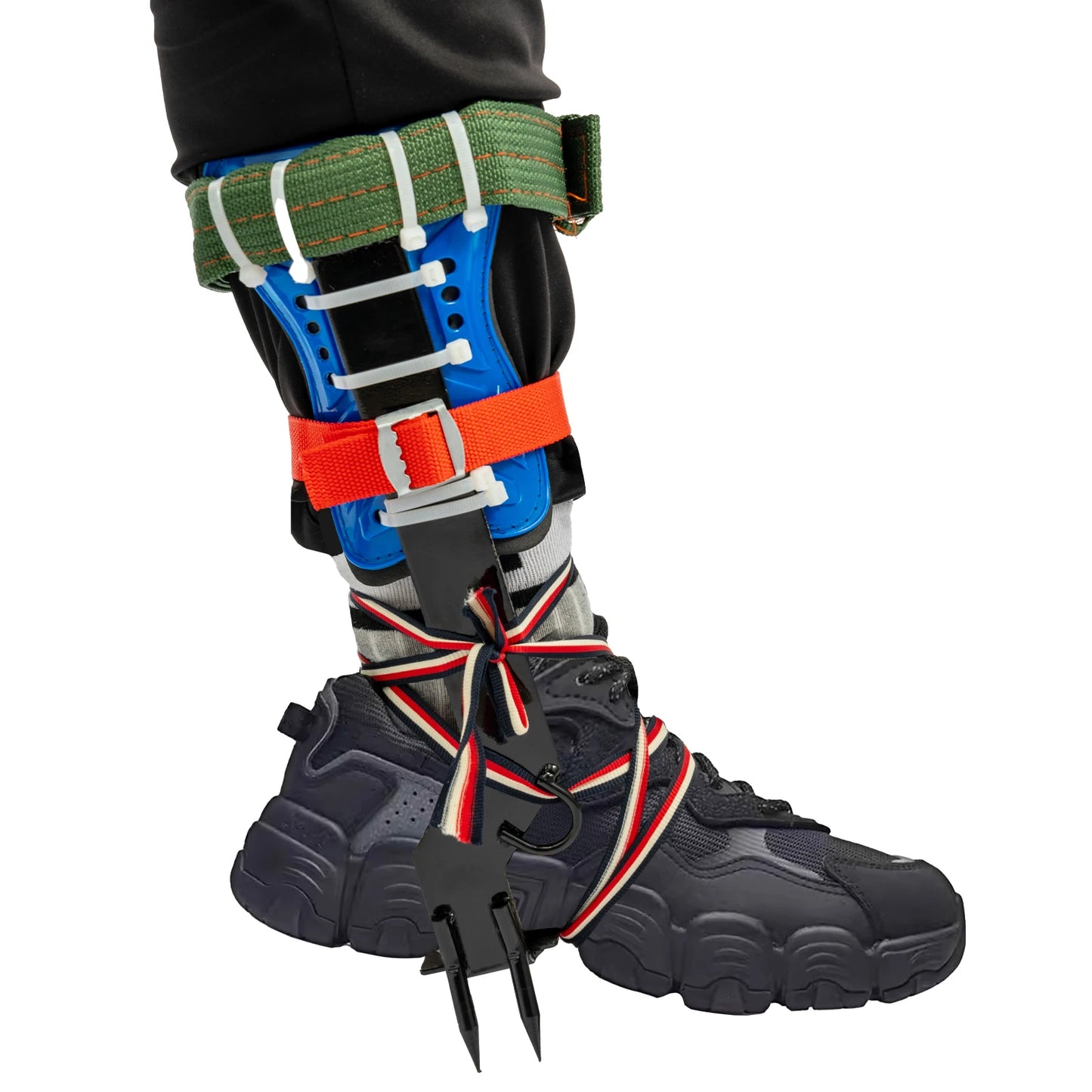 Professional Tree Climbing Spikes Kit With Safety Harness Capacity 220lbs