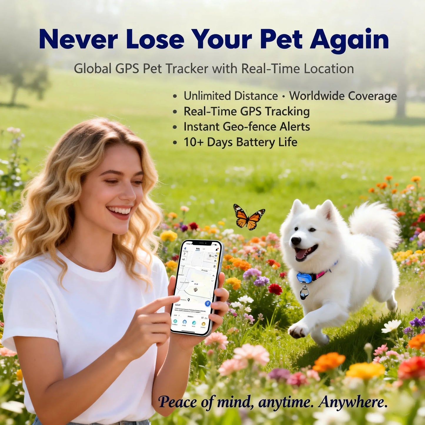 WANWAYTECH GPS Pet Tracker Dogs and Cats with IoT Connectivity