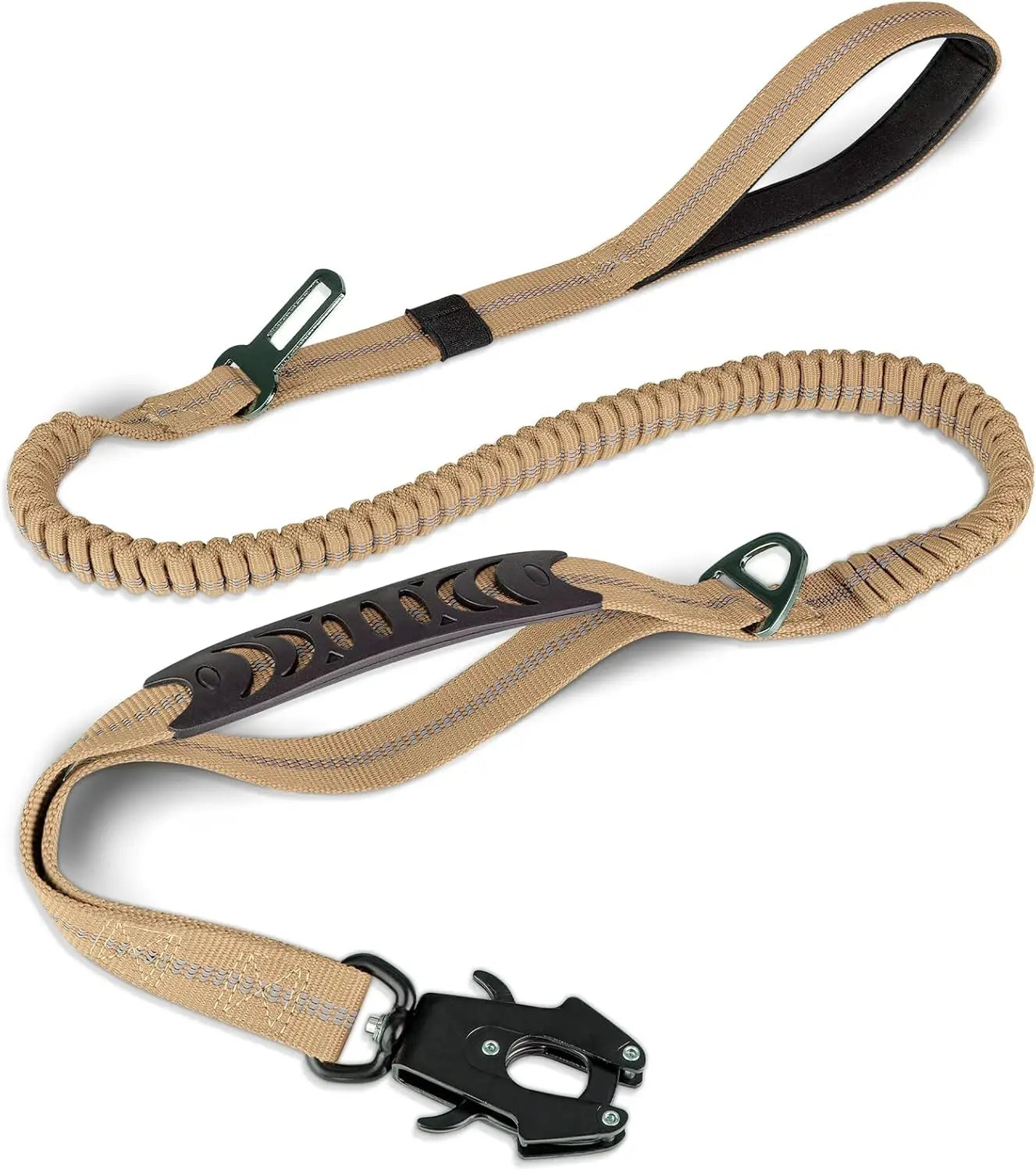 Reflective Shock Absorbing Pet Leash With Car Seatbelt For Dogs