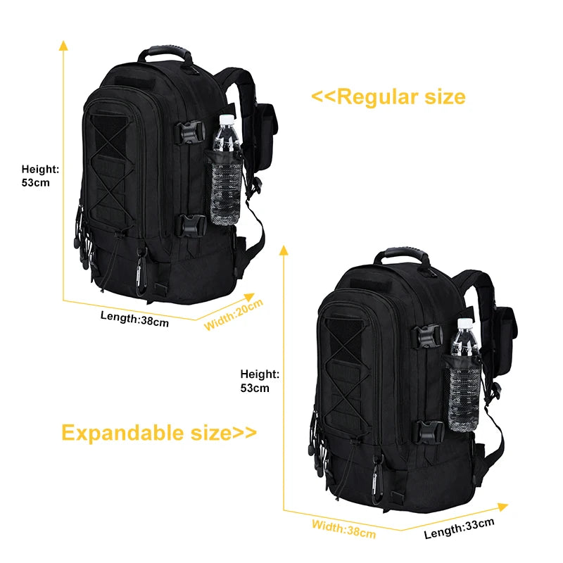 LQARMY Military Tactical Backpack Rucksack for Outdoor Adventures