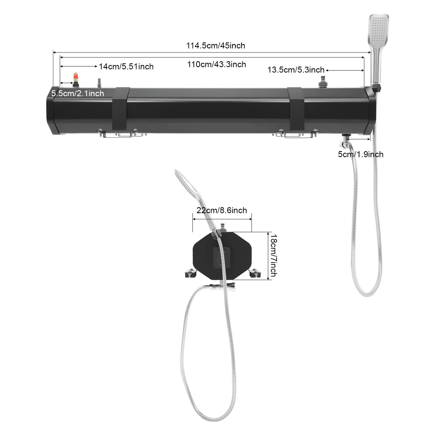 Portable Water Tank For Camping Roof Rack Shower System