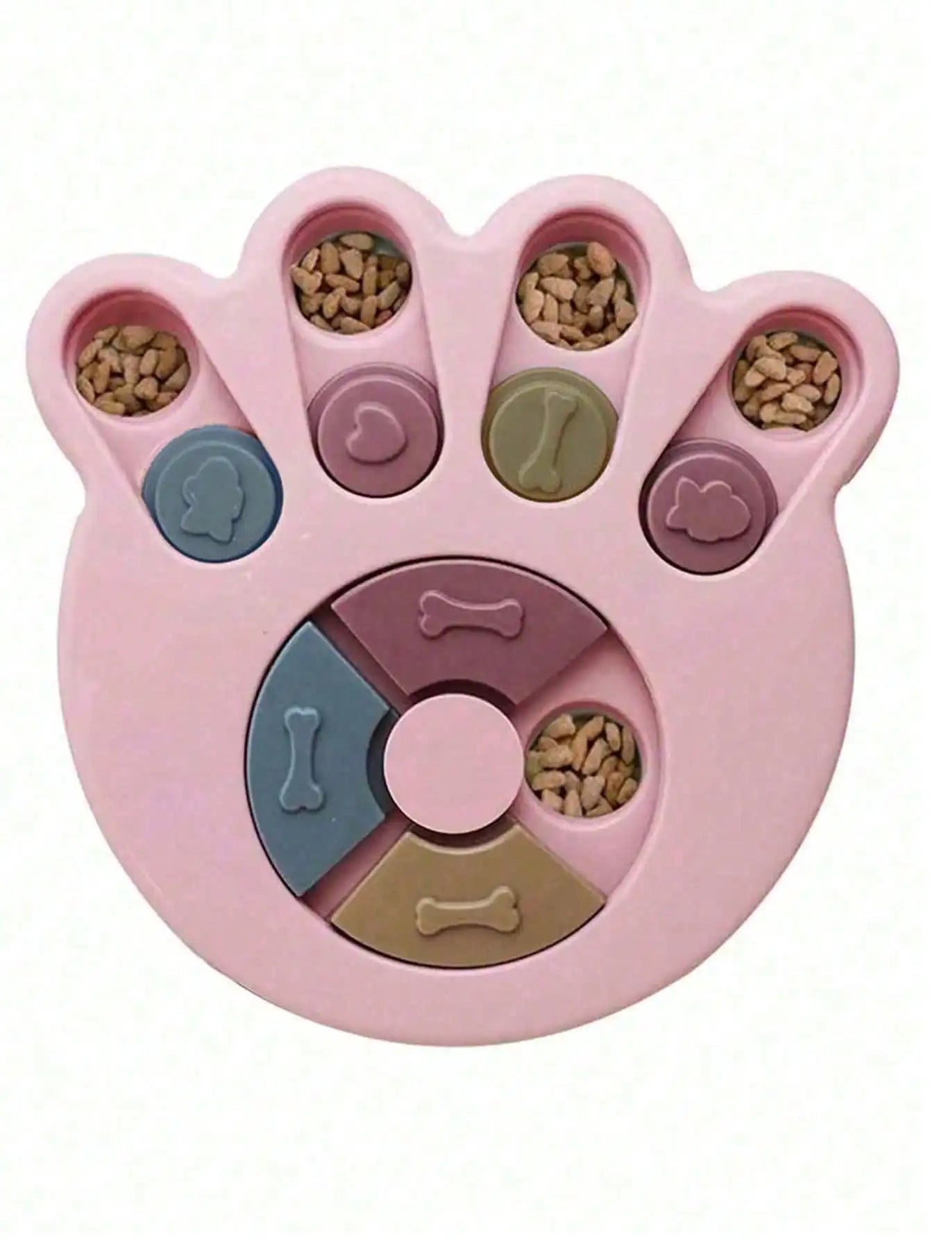 Durable Interactive Dog Cat Slow Feeder Bowl Puzzle Food Dispenser