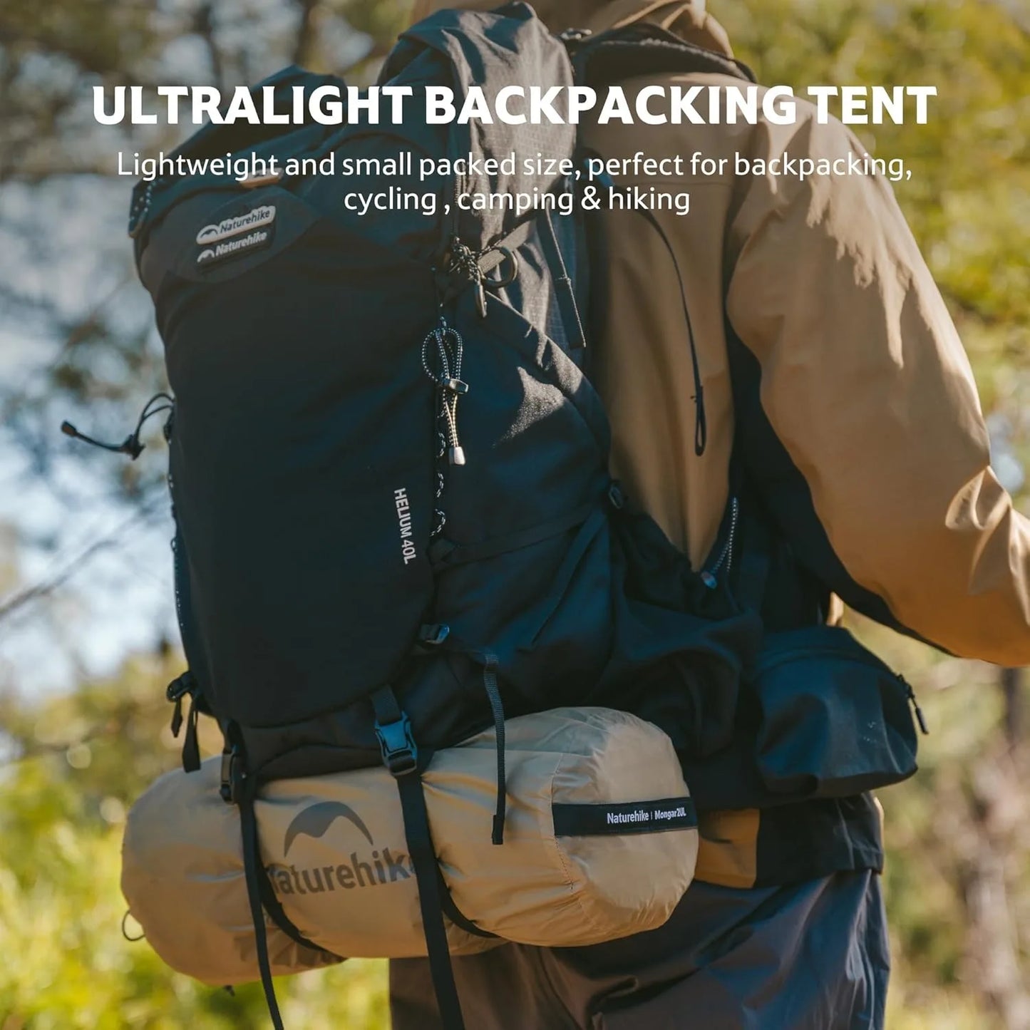 Naturehike Mongar Ultralight Backpacking Tent 15D Nylon Waterproof