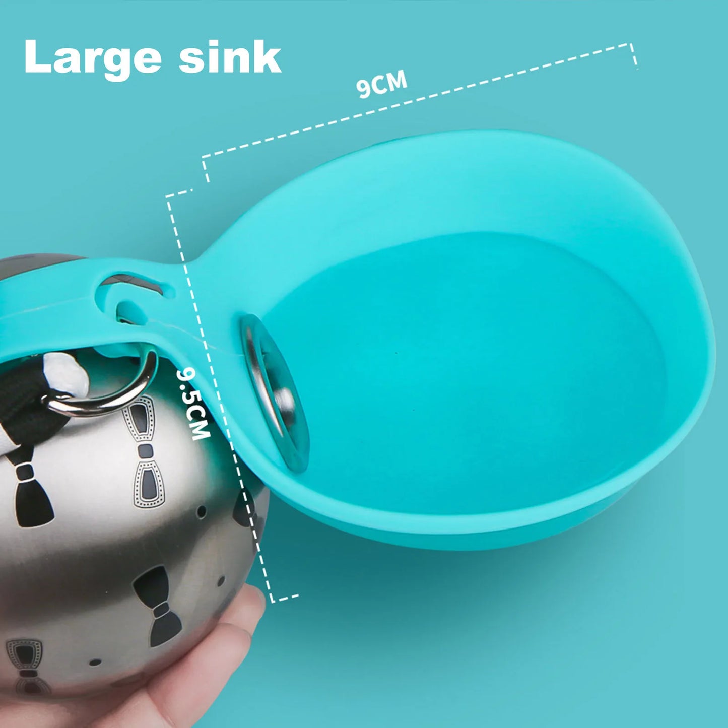 Portable Dog Water Bottle With Silicone Bowl No Spill