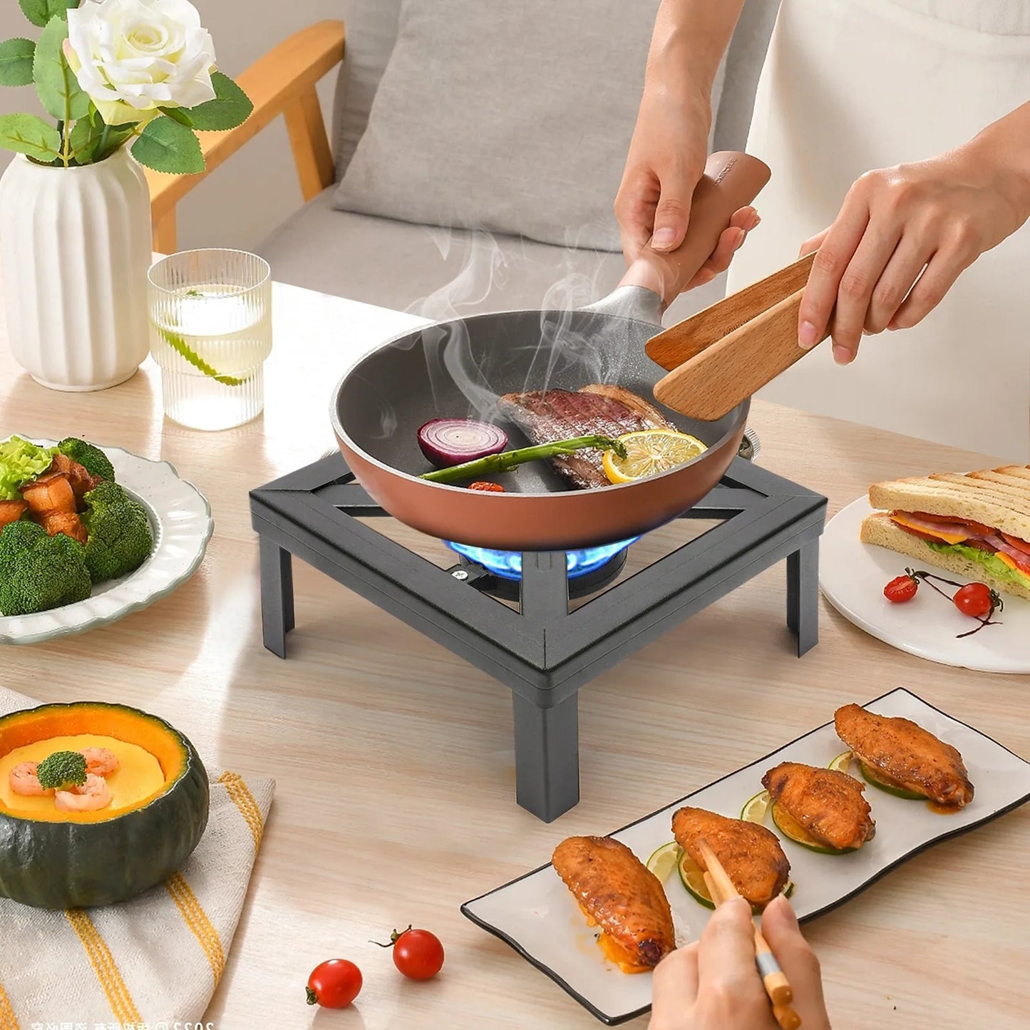 Outdoor Propane Gas Stove 8000W Portable Single Burner Cooker