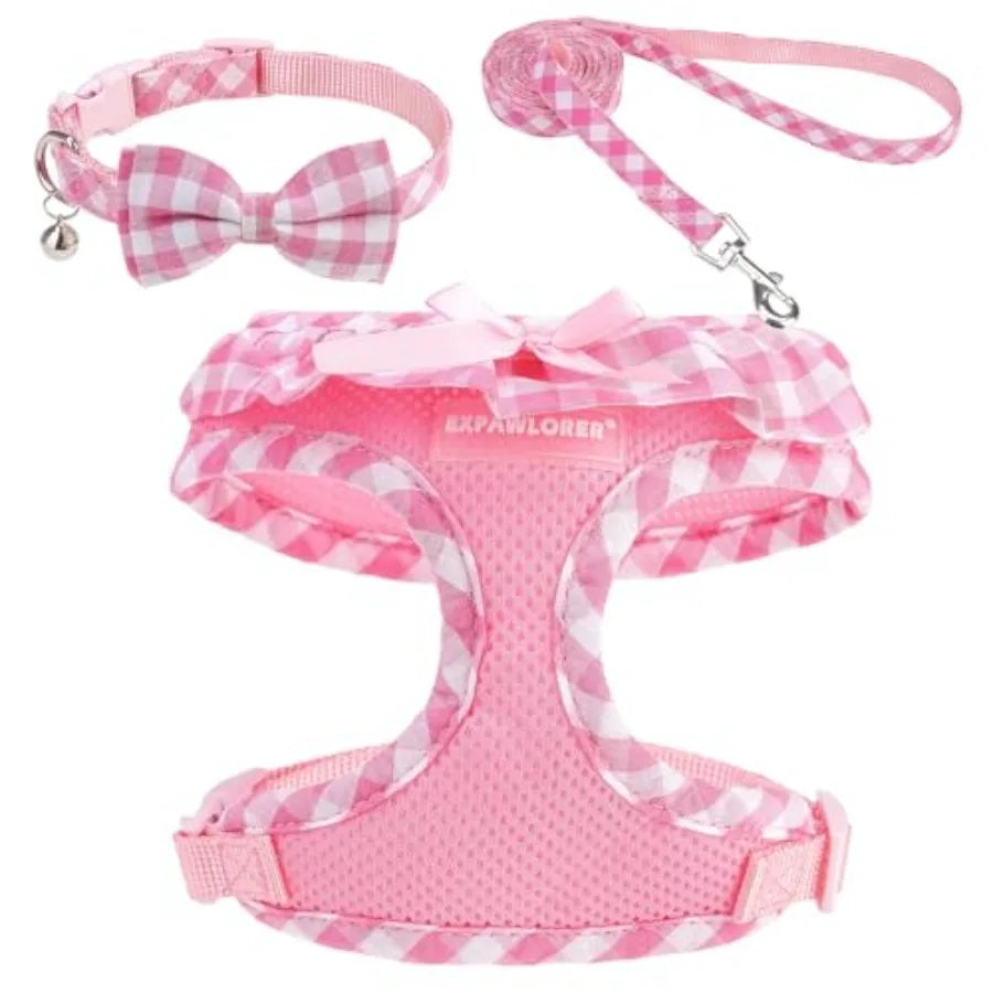Dog Harness Leash Set Step In Adjustable NoChoke Mesh Vest