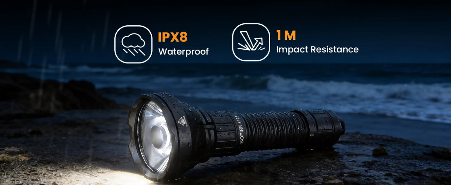 Sofirn SF26 21700 Tactical Flashlight 2000lm USB C Rechargeable