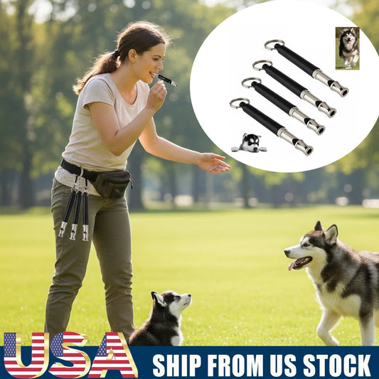 Dog Training Whistle Ultrasonic Stainless Steel Flute For Dogs