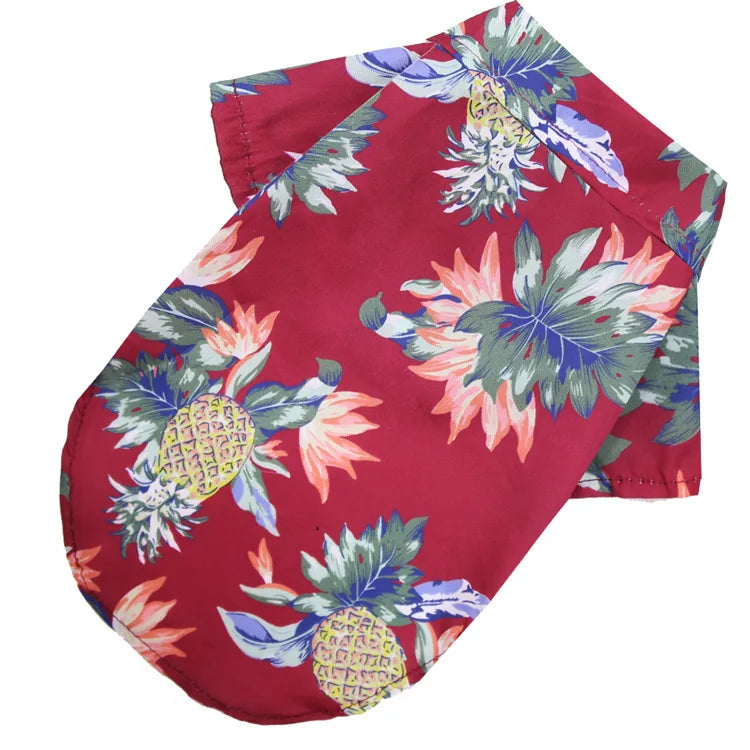 Hawaiian Style Summer Dog Shirt For Small And Medium Dogs