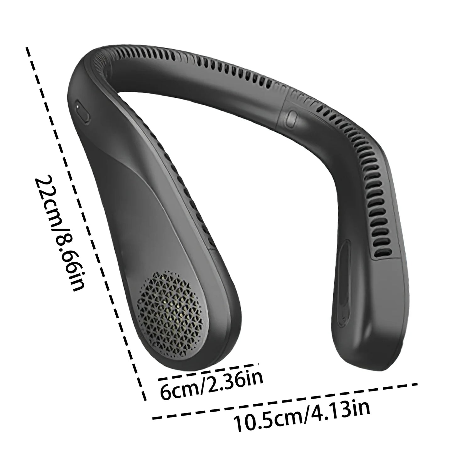 Portable Neck Fan Bladeless USB Rechargeable With 4 Speeds
