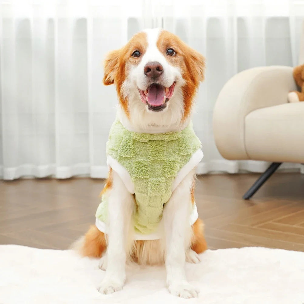 Flannel Dog Winter Sweater Coat For Small To Large Pets