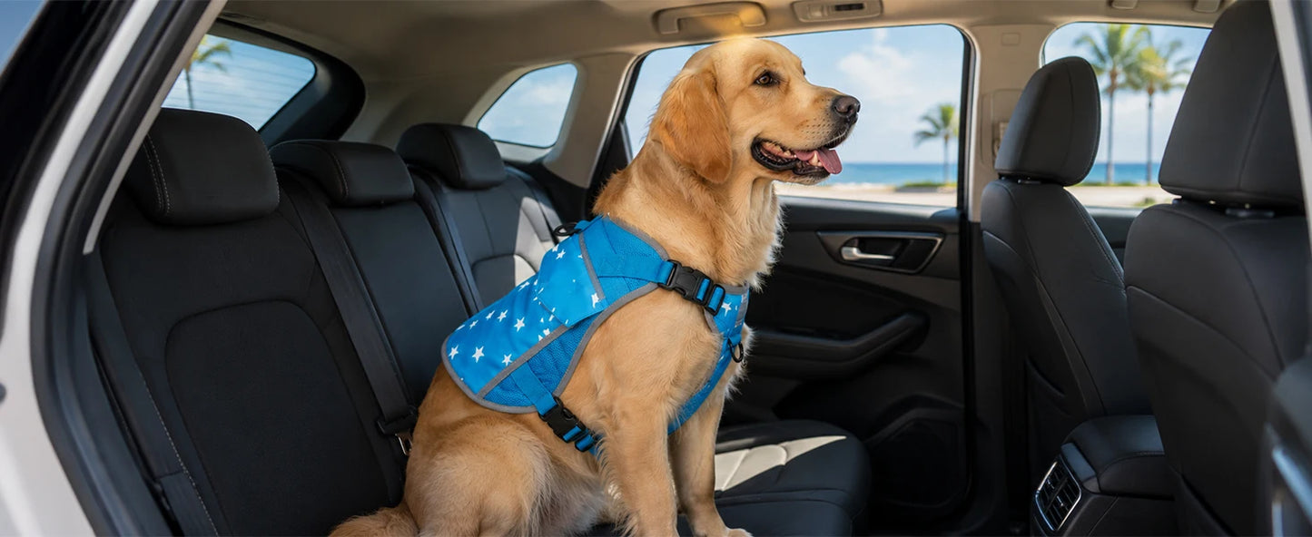 Pet Dog Cooling Vest Harness With Frozen Packs