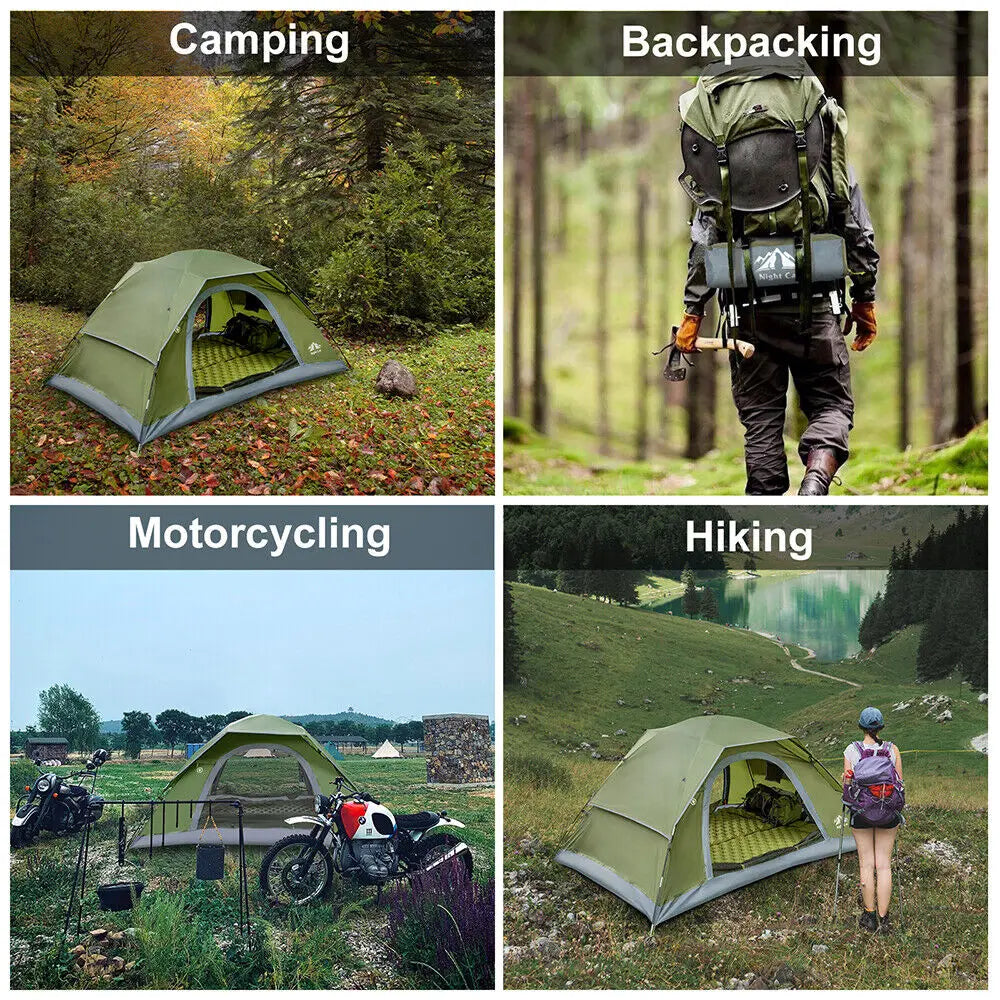 Night Cat Camping Tents With Rainfly Easy Clip Setup Waterproof
