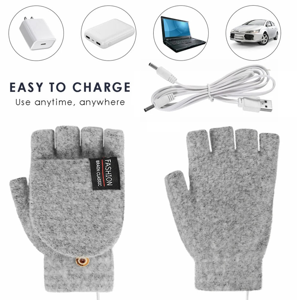 USB Electric Heating Gloves for Sports and Winter Activities