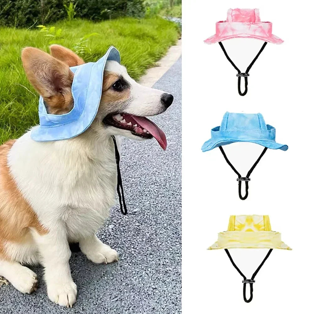 Pet Hat With Ear Holes Adjustable Baseball Cap For Dogs And Cats