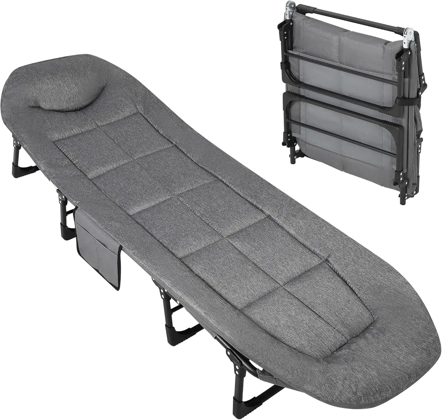 HiMISS Lightweight Camping Tent Cot With Cushioned Pillow Outdoors