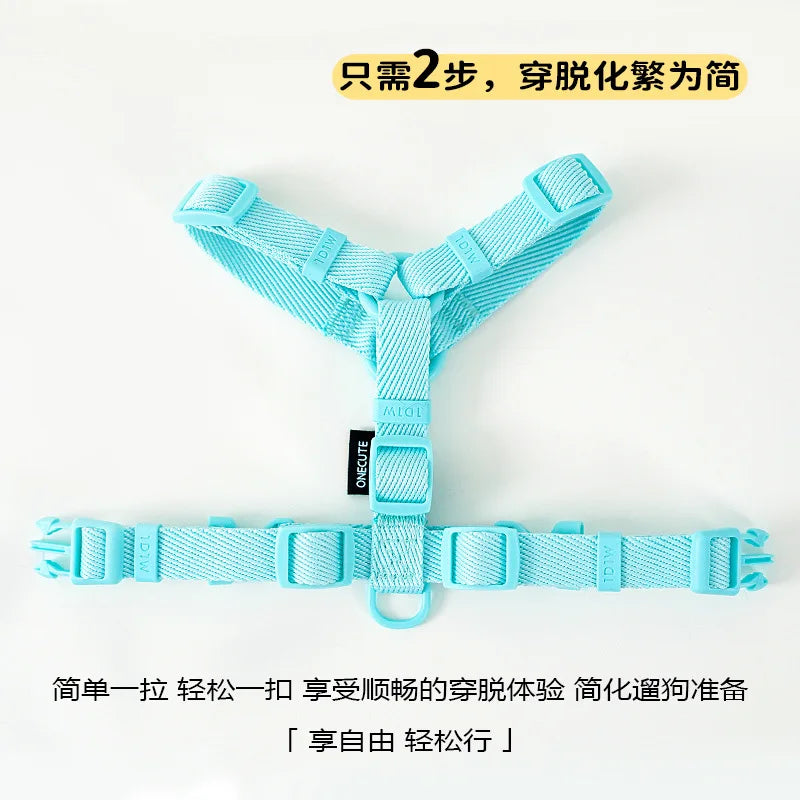 DKSTINYE Adjustable Puppy Harness Set With Reflective Collar And Leash