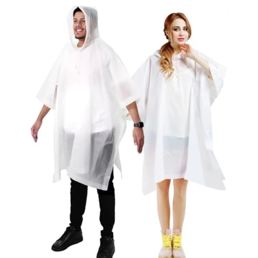 ANYOO Rain Ponchos for Adults Hooded Rain Jackets 2 Pack