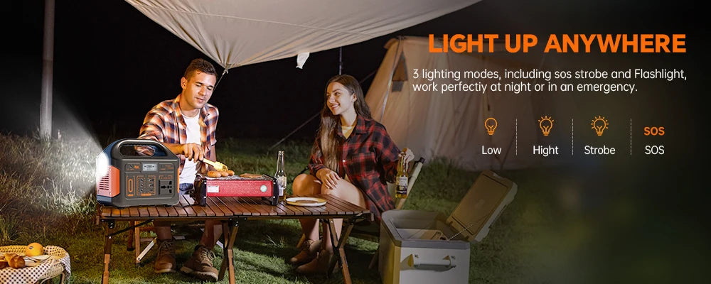 GaiaRay Electric 500W Portable Solar Power Station LifePO4 Battery