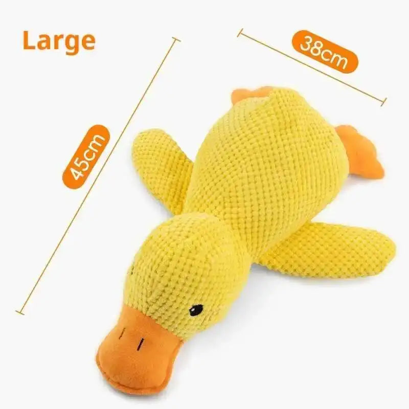 Dog Plush Calming Duck Toy Squeaky Chew for Puppies