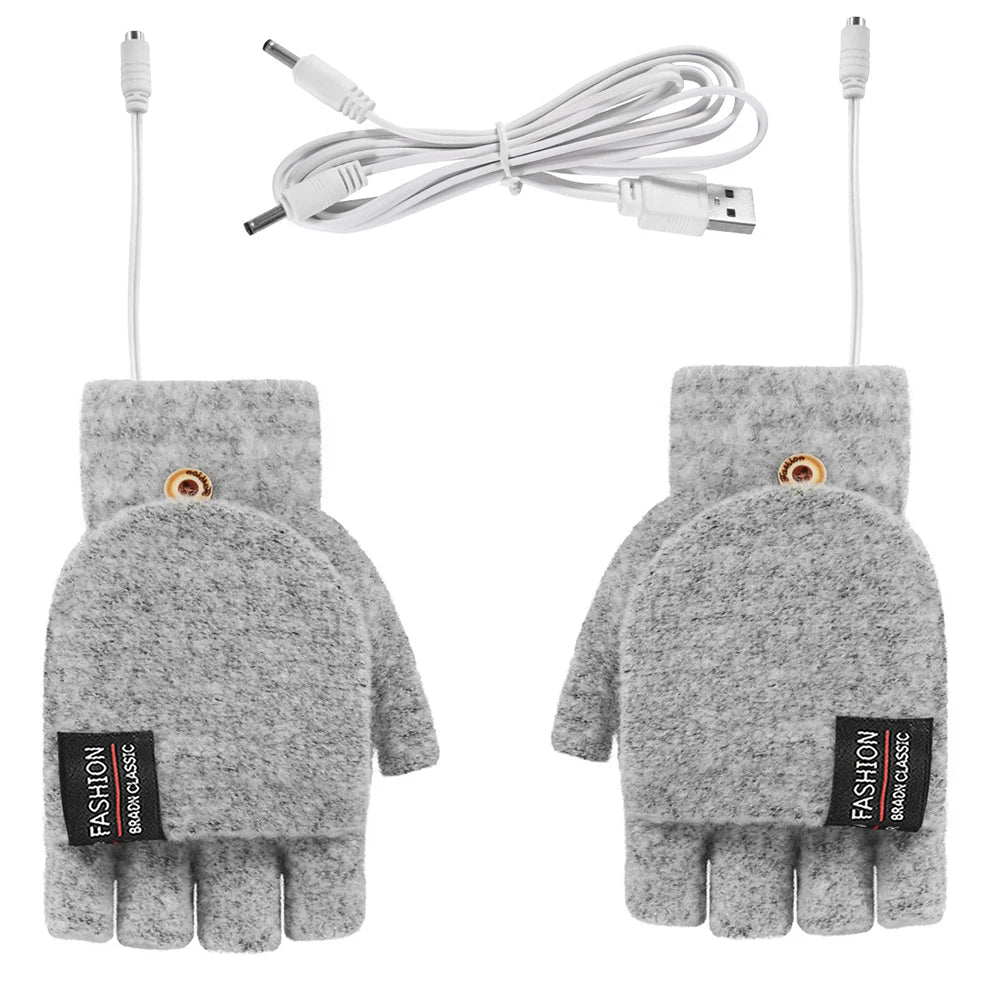 USB Electric Heating Gloves for Sports and Winter Activities