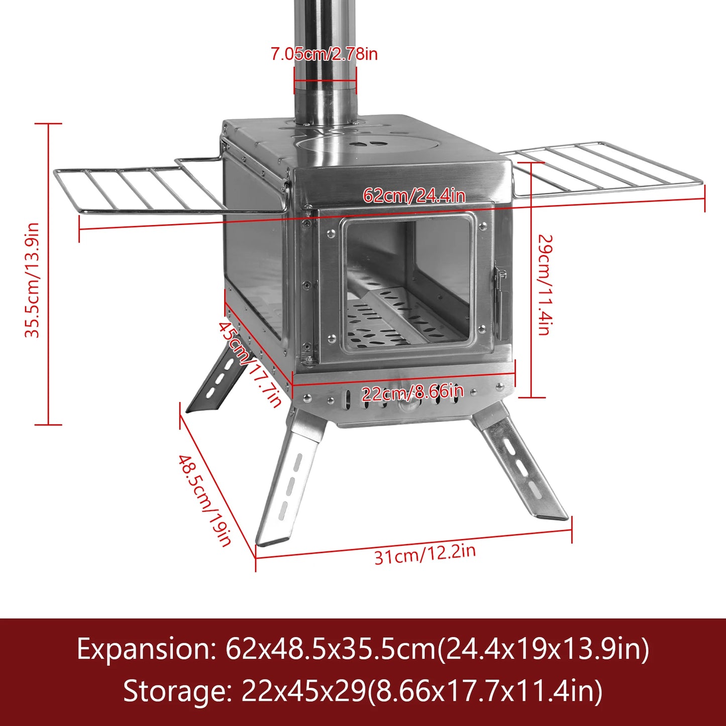 ATUOTIN Weatherproof Patio Heater With Chimney Pipe For Camping
