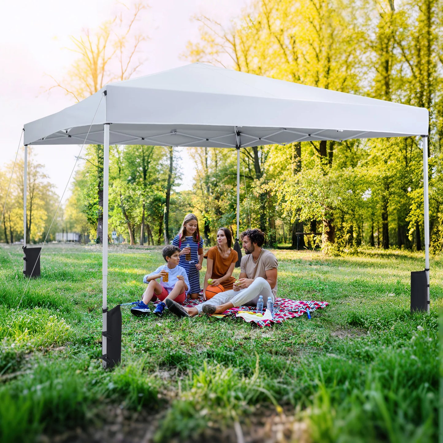 HOMASIS Pop Up Canopy Tent With Carrying Bag And Accessories