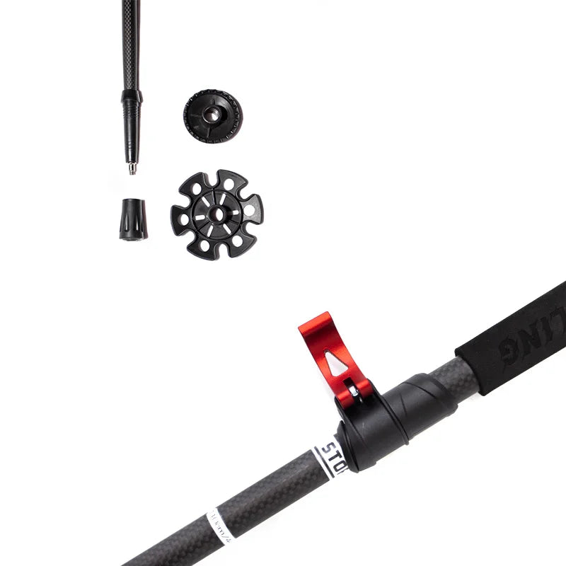 Super Light Telescopic Trekking Poles Portable Nordic Walking Sticks for Outdoor Camping Hiking Easy to Fold Alpenstock