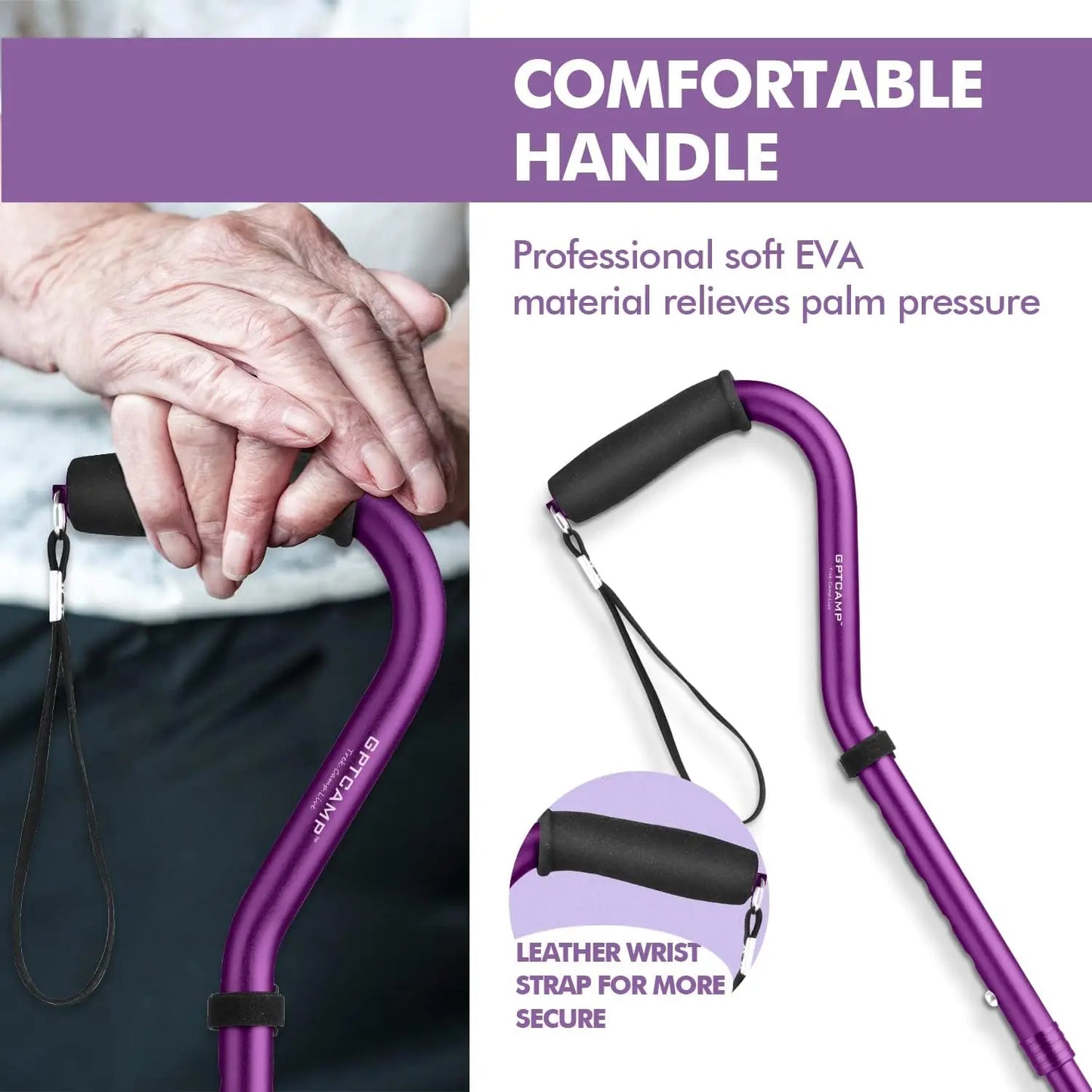 G1 Quad Base Walking Cane With Rubber Tip