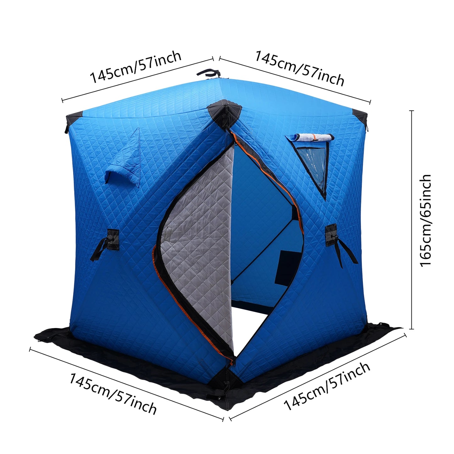 Bymaocar Ice Fishing Tent Outdoor Thermal Shelter Dual Zipper Windproof