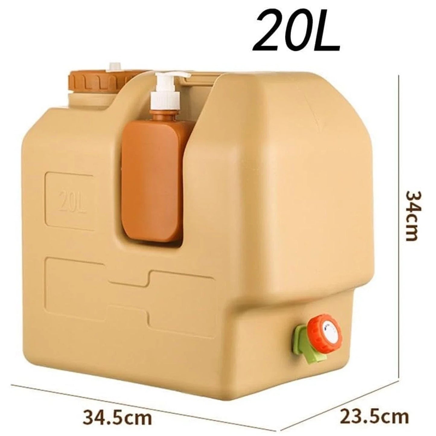 Emergency Water Container With Spigot For Outdoor Adventures