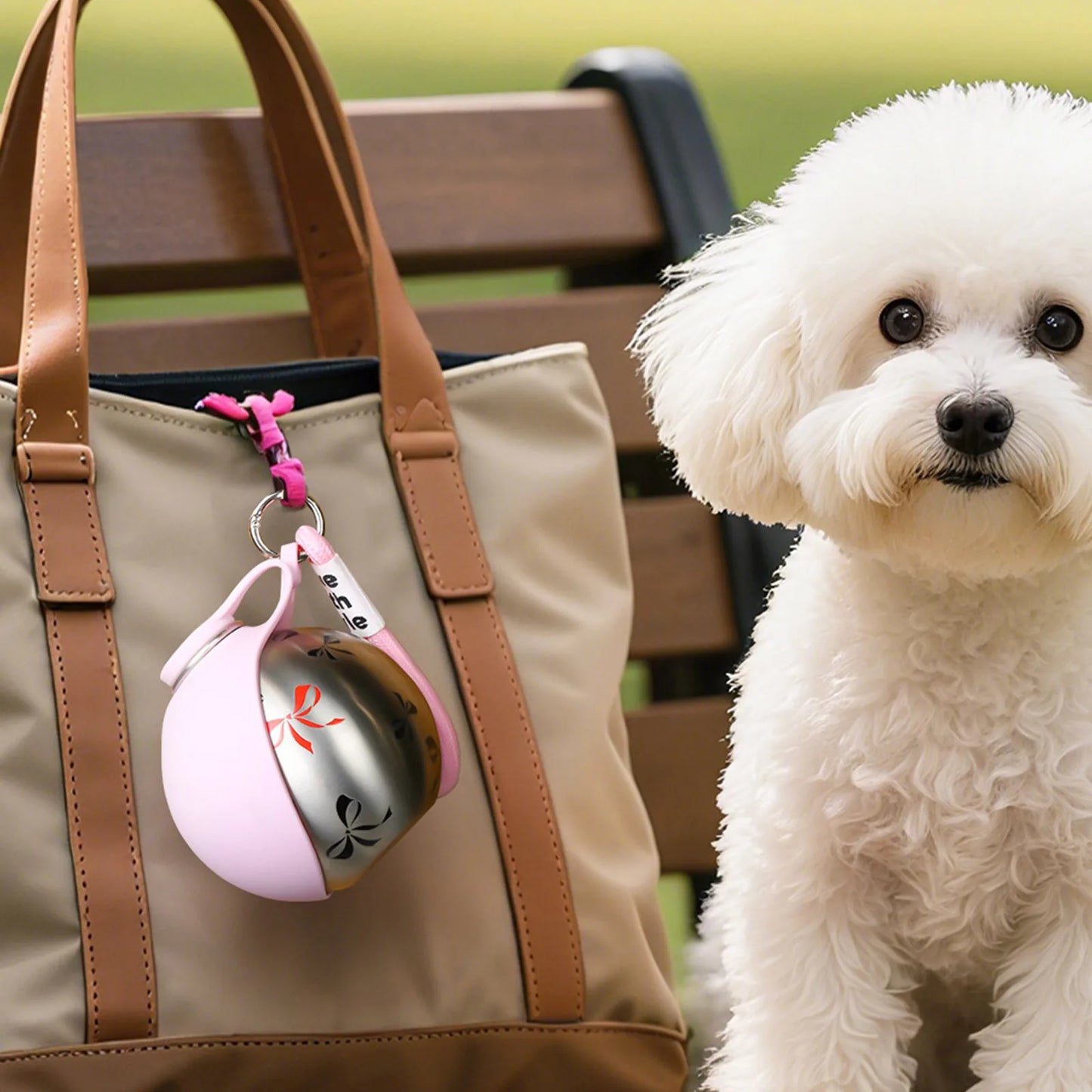 Portable Dog Water Bottle With Silicone Bowl No Spill