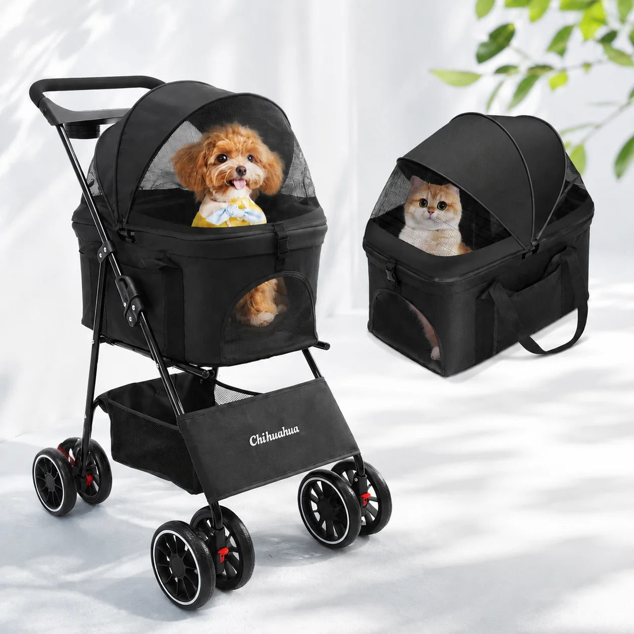 CHIHUAHUA 3in1 Pet Stroller For Medium Dogs Cats All Terrain