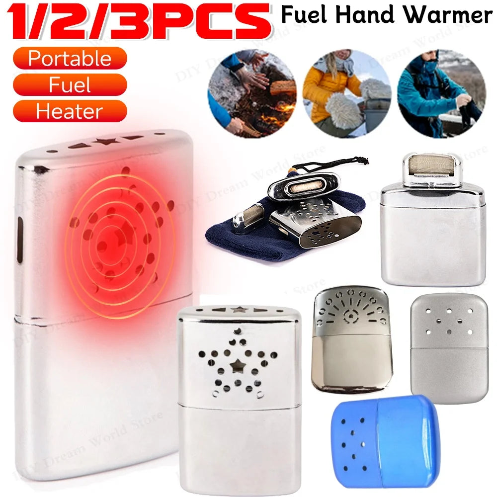 Apwikoger Refillable Catalytic Fuel Hand Warmer Portable Reusable Metal Alloy