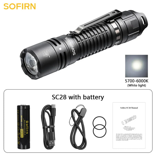Sofirn SC28 2800LM XHP50B Rechargeable 21700 USB Type C LED Flashlight