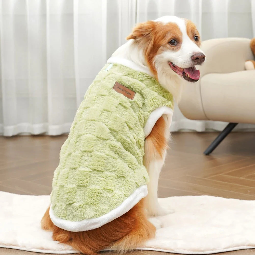 Flannel Dog Winter Sweater Coat For Small To Large Pets