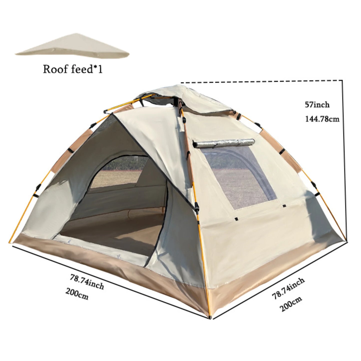 Lightweight 4 Person Quick Setup Family Tent With Mesh Screen