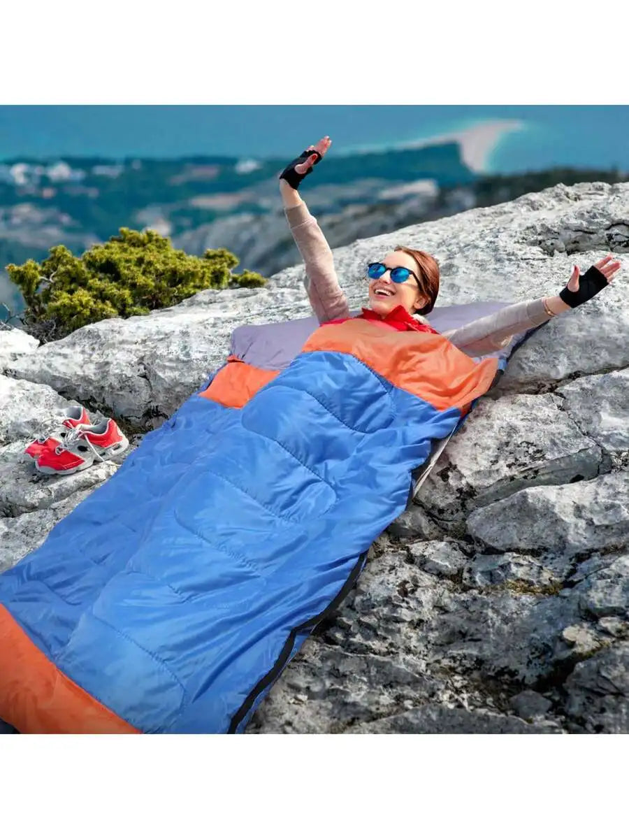 Lightweight Water Resistant Sleeping Bag With Cotton Liner
