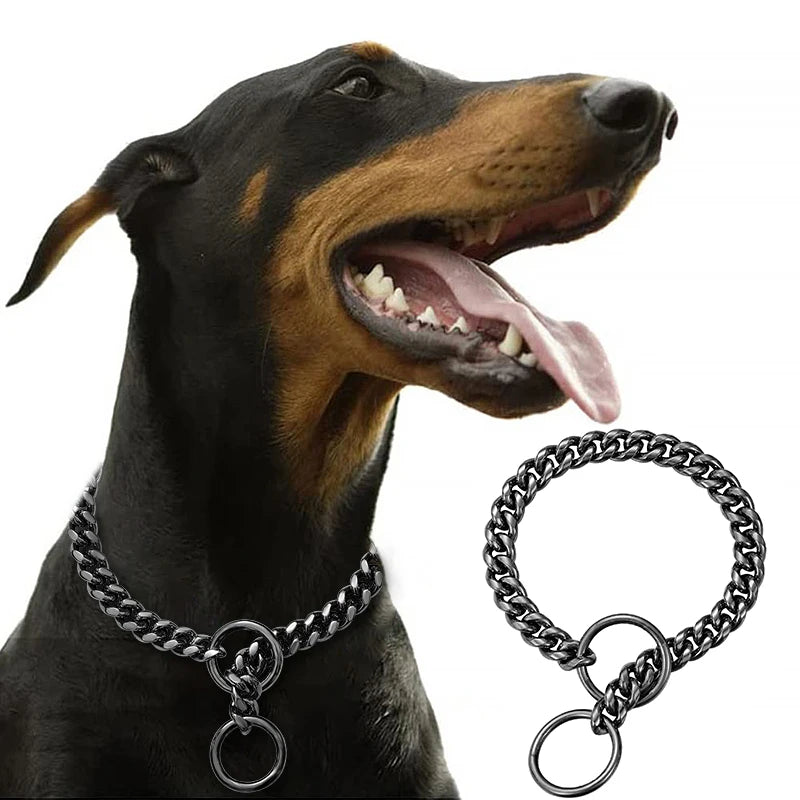 Stainless Steel Chain Collar for Dogs Durable Training Collar