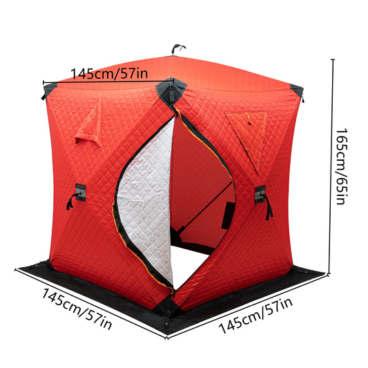 Bymaocar Ice Fishing Tent Outdoor Thermal Shelter Dual Zipper Windproof