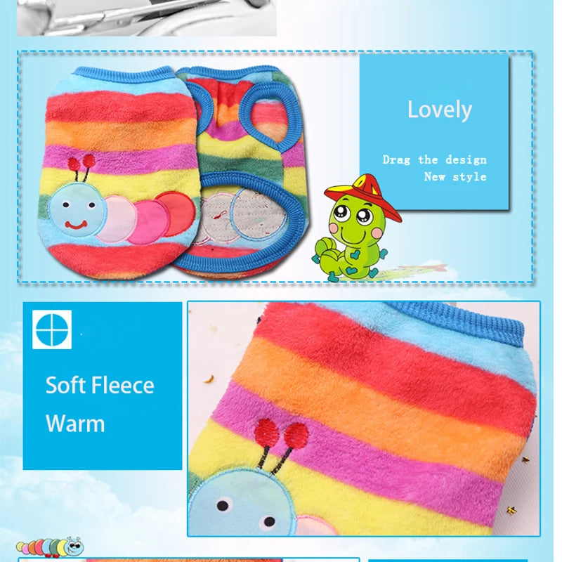 KaJiPet Soft Flannel Winter Vest For Small Dogs And Cats