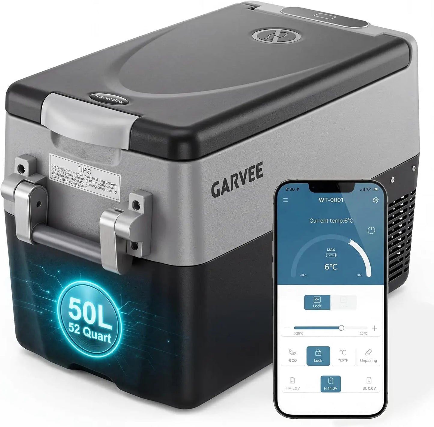 HiMISS Dual Zone Portable Car Refrigerator With App Control