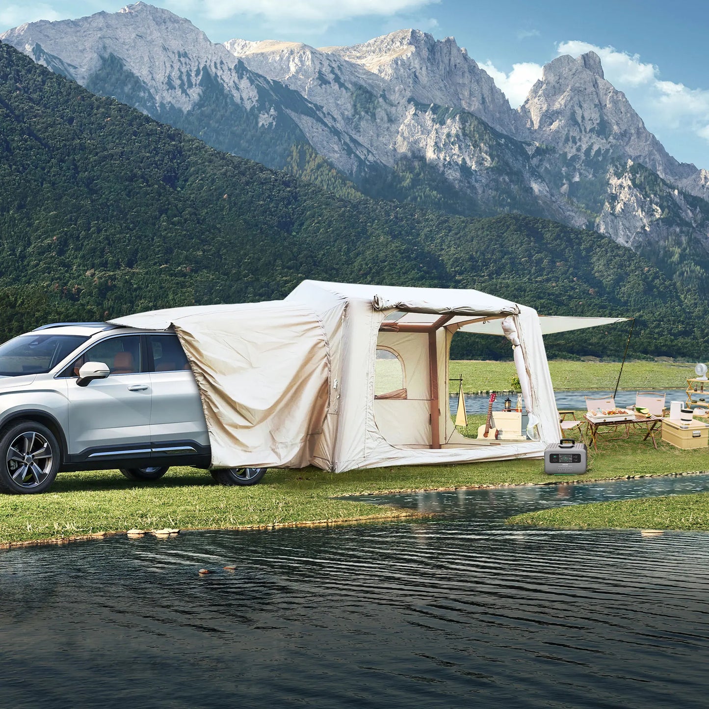 Inflatable SUV Camping Tent With Easy Setup Waterproof Glamping