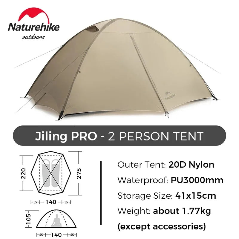 Naturehike Giling Pro 4 Seasons Dome Hiking Tent Camping Gear