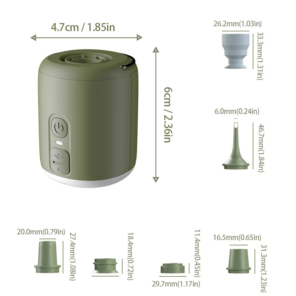 Tiny Air Pump With Magnetic Design And Camping Lantern