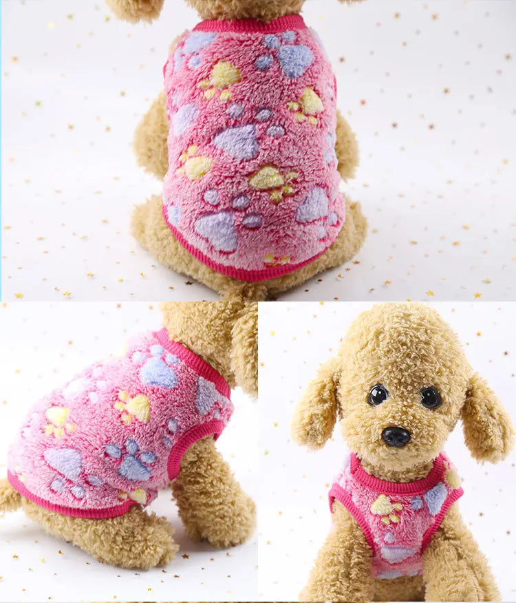 KaJiPet Soft Flannel Winter Vest For Small Dogs And Cats